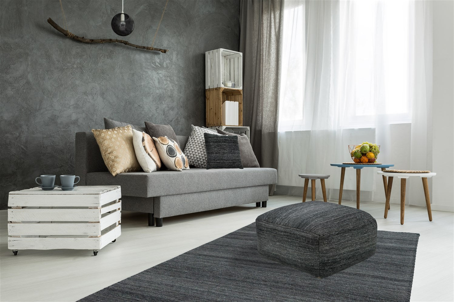 kayoom-phoenix-pouf-210-jacquard-sitzkissen-naturfarben image 6
