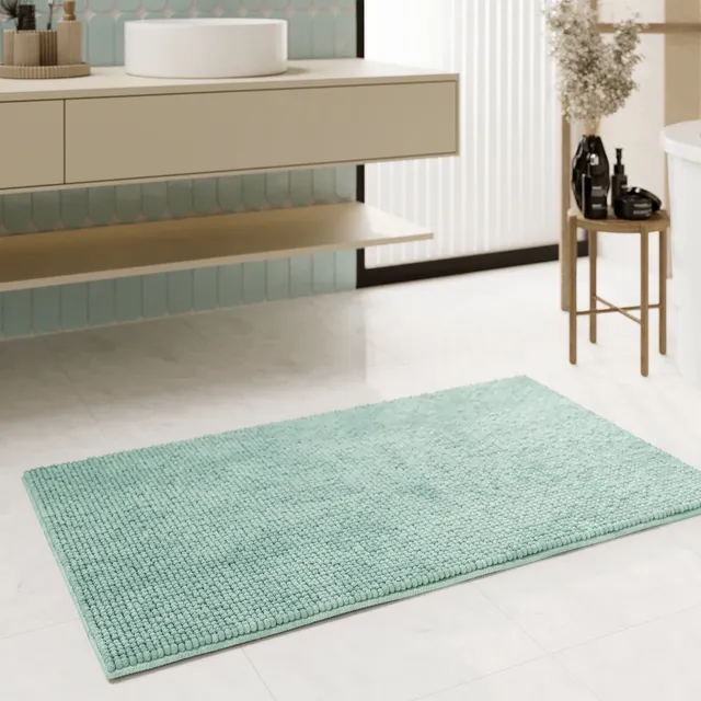 weconhome-basics-badteppich-balu-gr-n-aus-chenille image 1