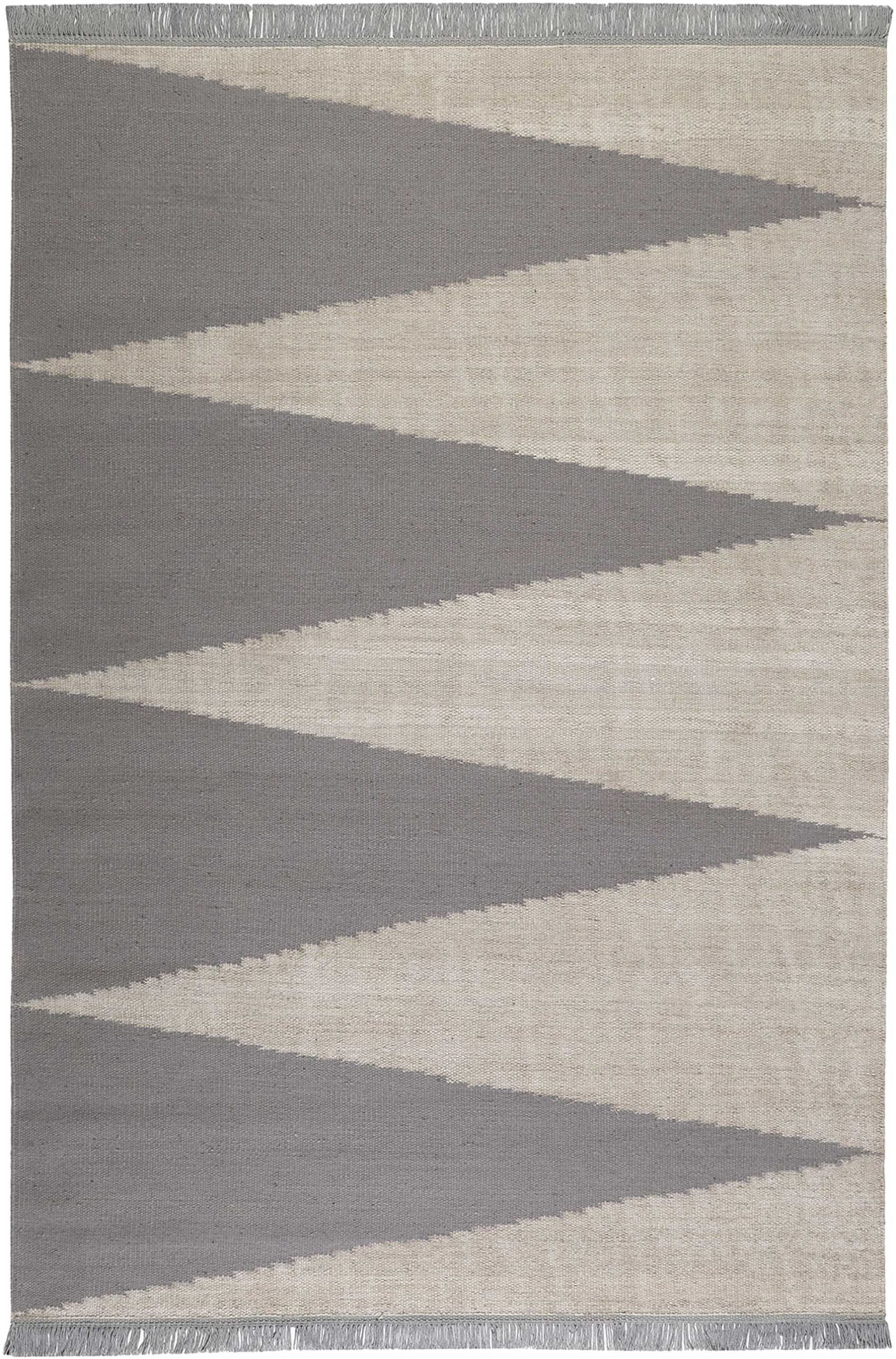 weconhome-kelim-teppich-smart-triangle-grau-beige-naturfaser-handgewebt image 1