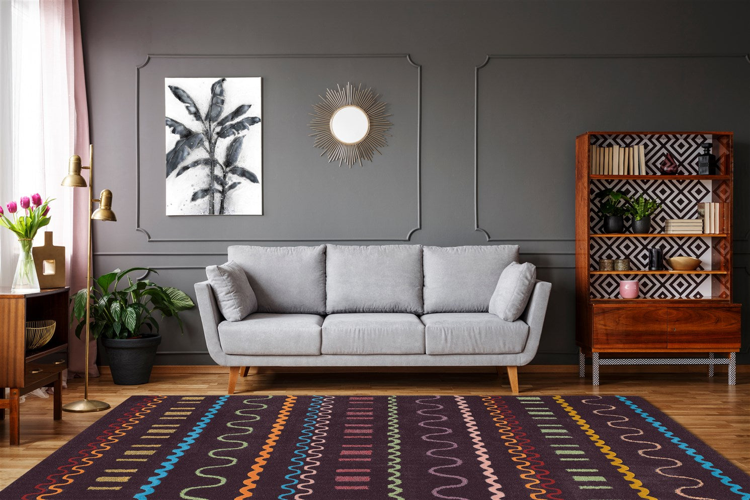 kayoom-spirit-3085-kurzflorteppich-mit-modernem-design-pflegeleichtes-acryl image 1