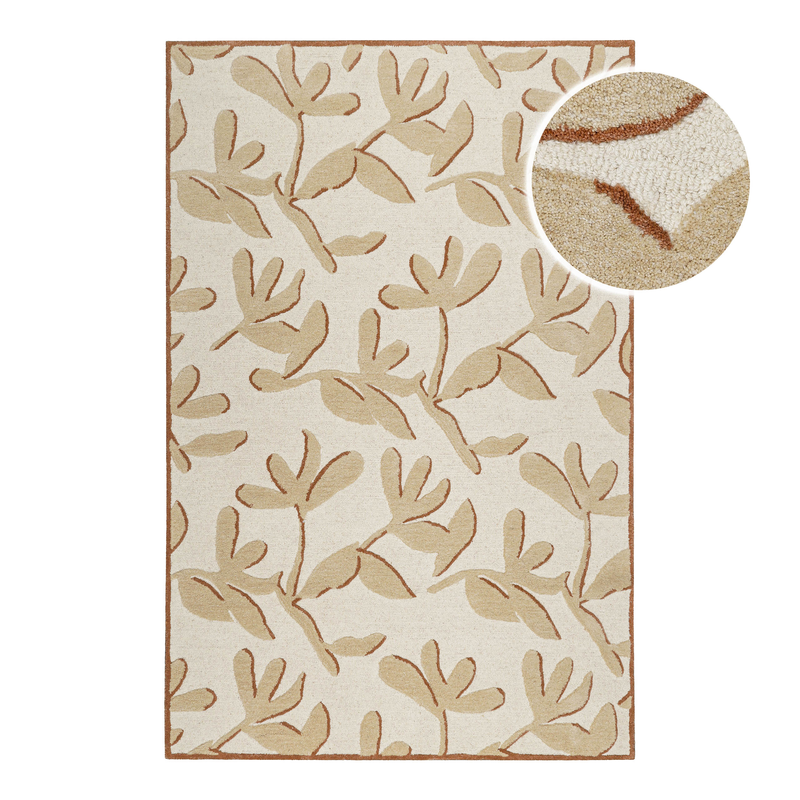 weconhome-kurzflor-teppich-summers-peak-beige-multi-schurwolle image 1