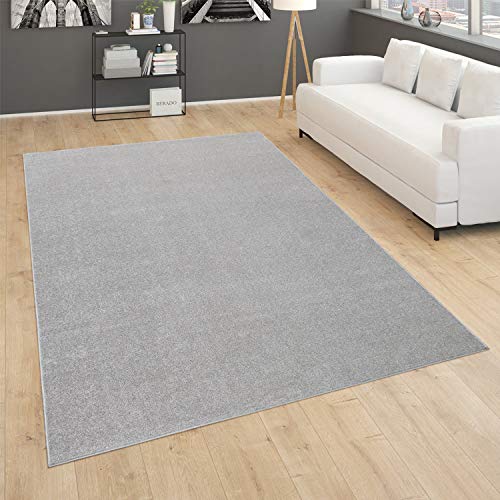 paco-home-kurzflor-teppich-silber-80x250-cm image 7
