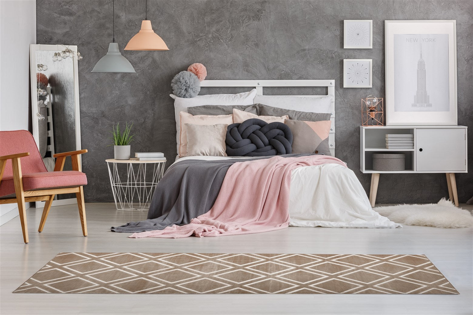kayoom-monroe-325-weicher-kurzflor-teppich-mit-3d-pr-gemuster-12-95-statt-25-90 image 3