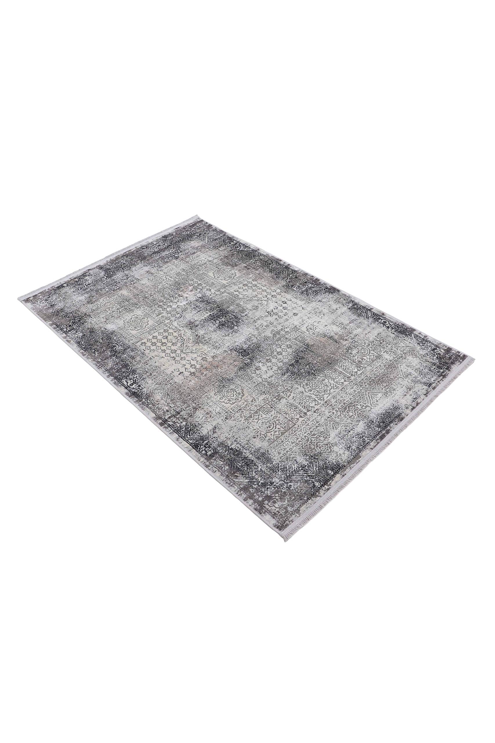 carpetfine-liyath-vintage-teppich-grau-140x200-cm-wohn-und-schlafzimmer image 2