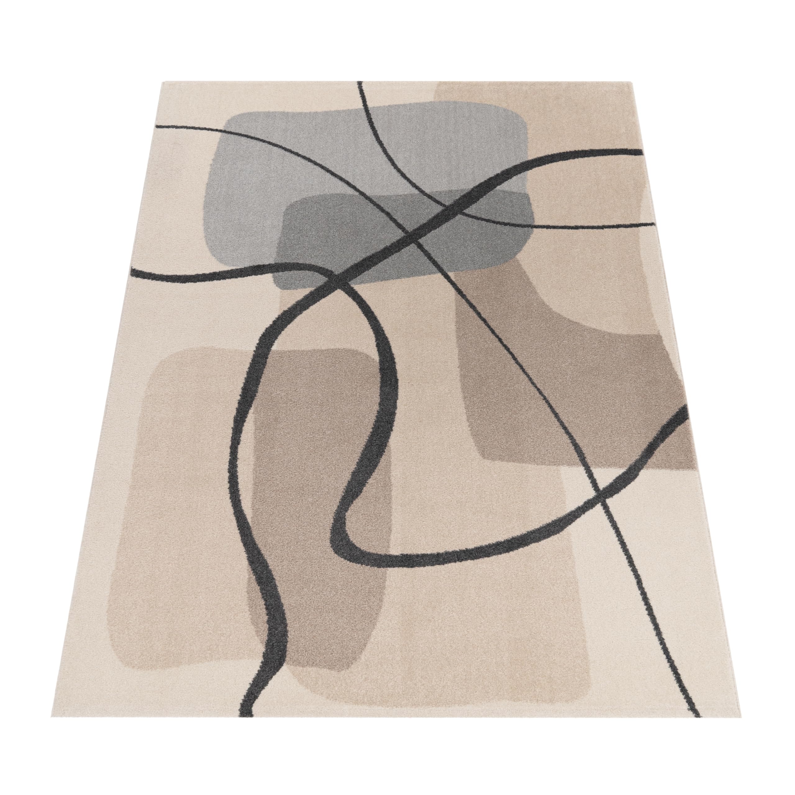 paco-home-kurzflor-teppich-geometrisch-3d-creme-240x340-cm image 5