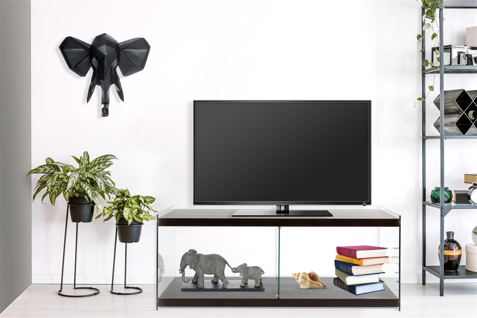 kayoom-elementary-225-tv-tisch-modernes-design-mit-glas-seitenw-nden image 2