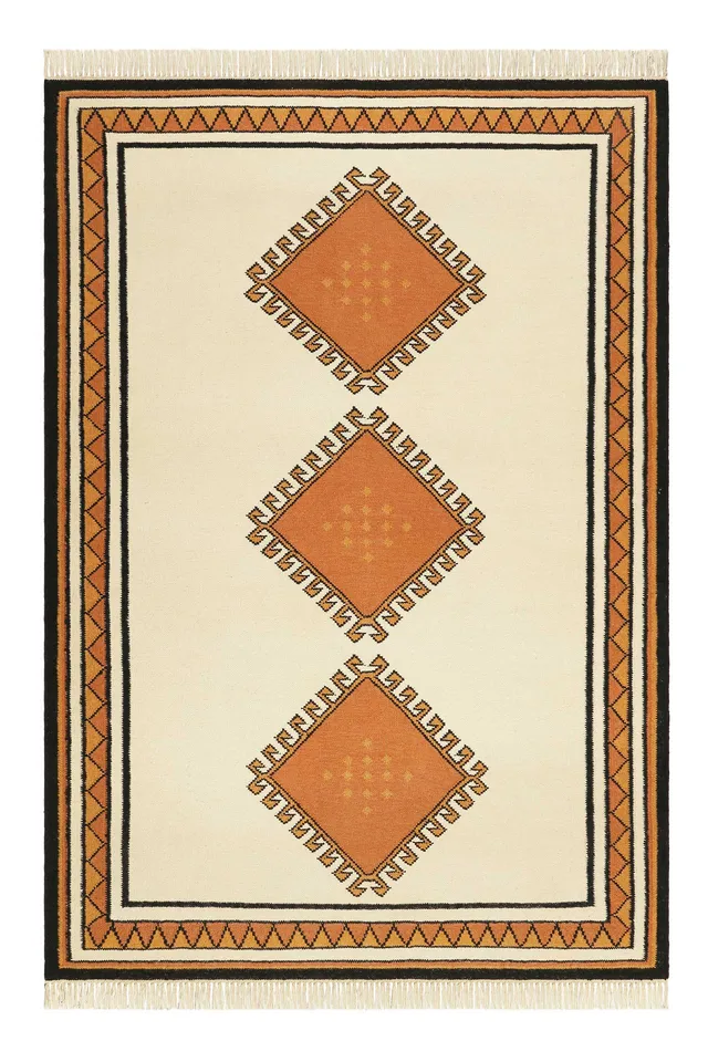 weconhome-afoud-kelim-teppich-beige-terrakotta-wolle image 1