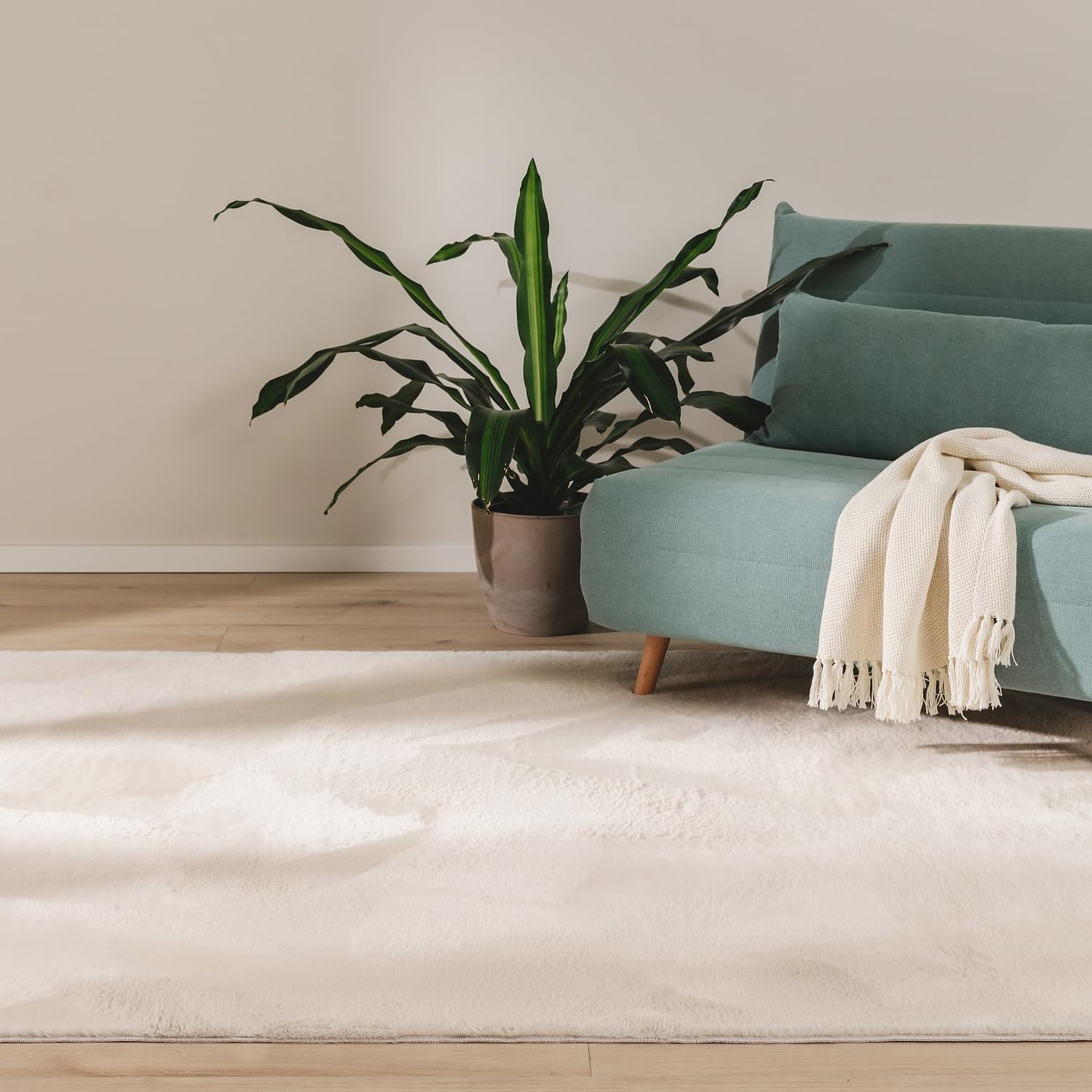 benuta-basic-fellteppich-furry-beige-60x120-cm image 1