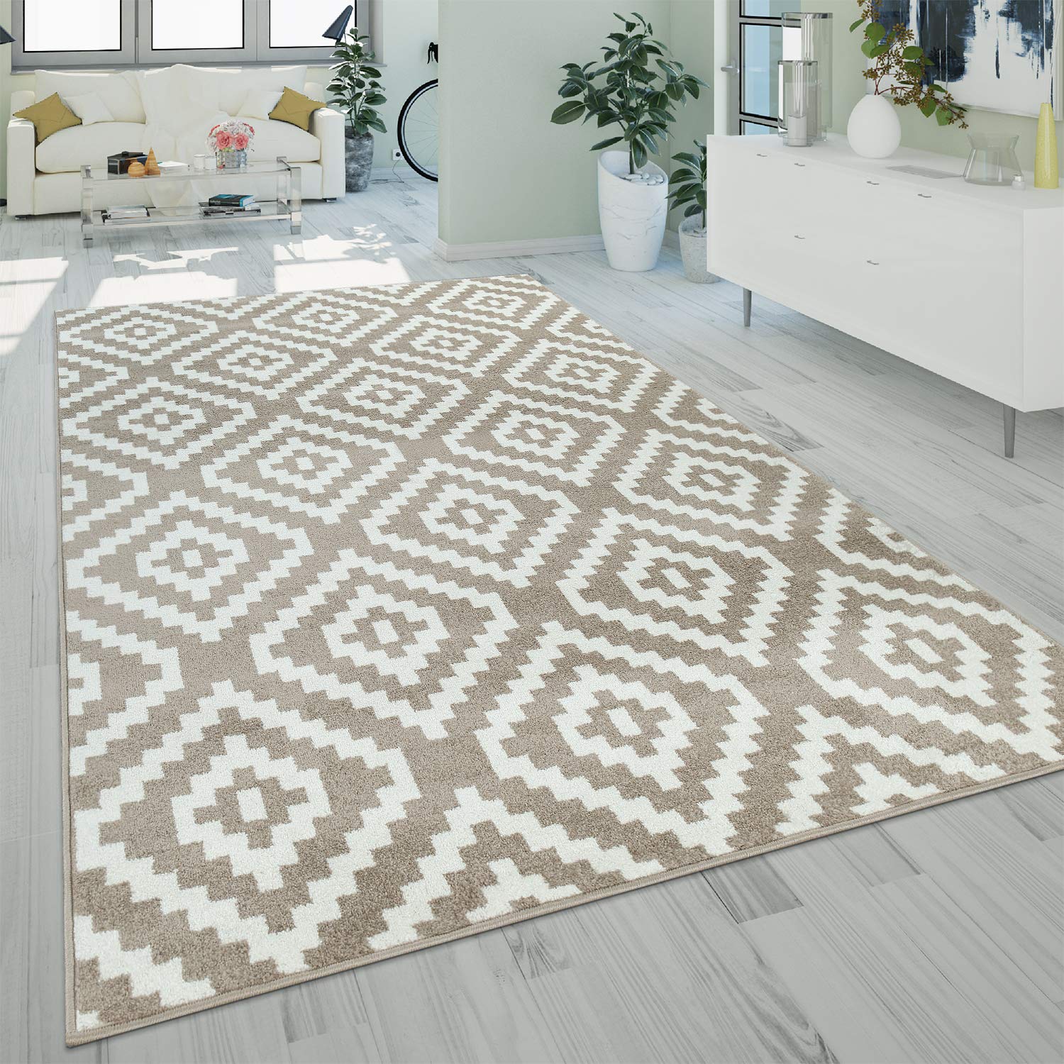 paco-home-metro-kurzflor-teppich-120x170-cm-blau-wei-rauten-ethno image 5