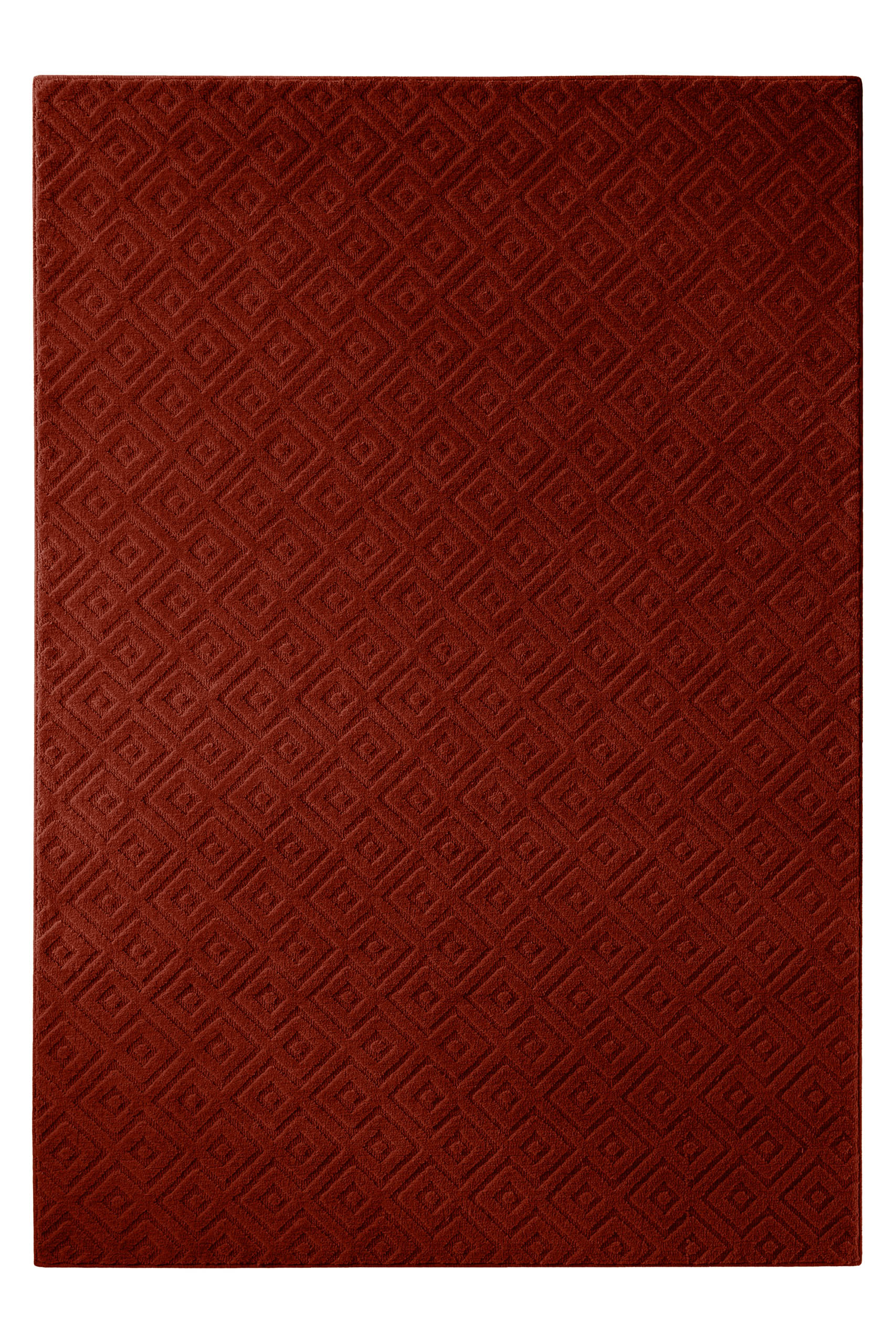 weconhome-castello-two-kurzflor-teppich-schurwolle-purpur-rot image 2