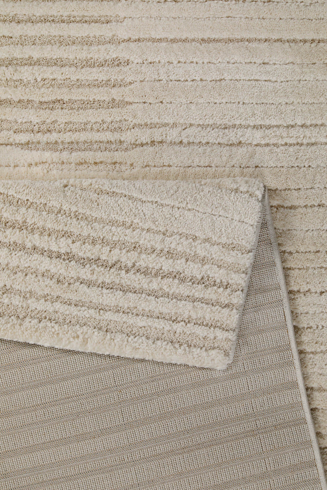 weconhome-kurzflor-teppich-creme-beige-sven-mit-geometrischem-linien-design-oeko image 4