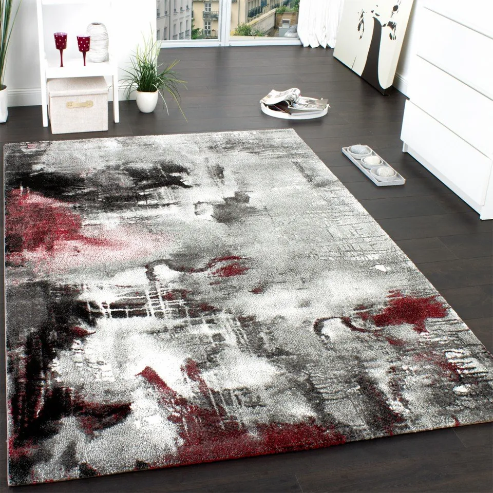 paco-home-teppich-canvas-leinwand-optik-rot-160x230-cm image 1