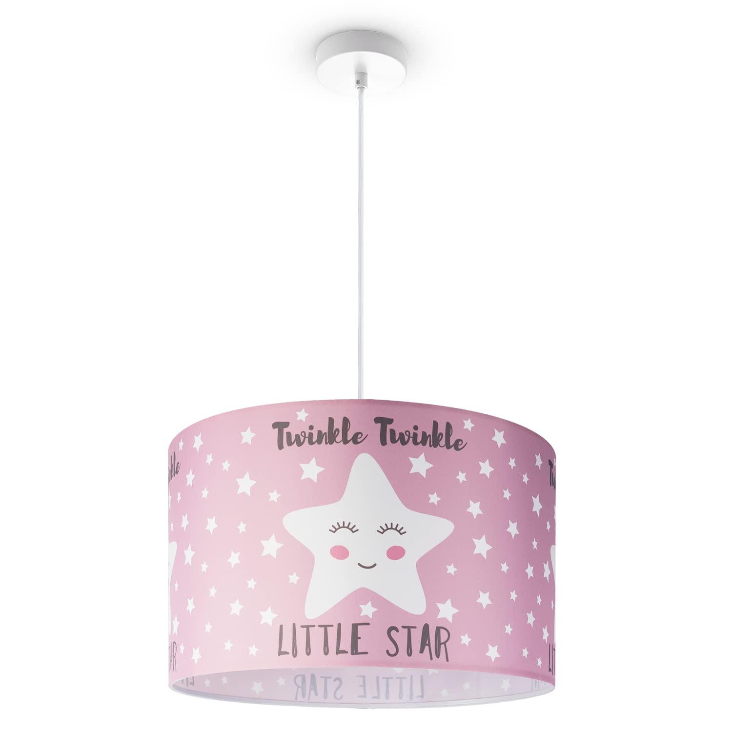 paco-home-pendellampe-kinderzimmer-e27-wolken-sterne-himmel-stoffschirm image 1