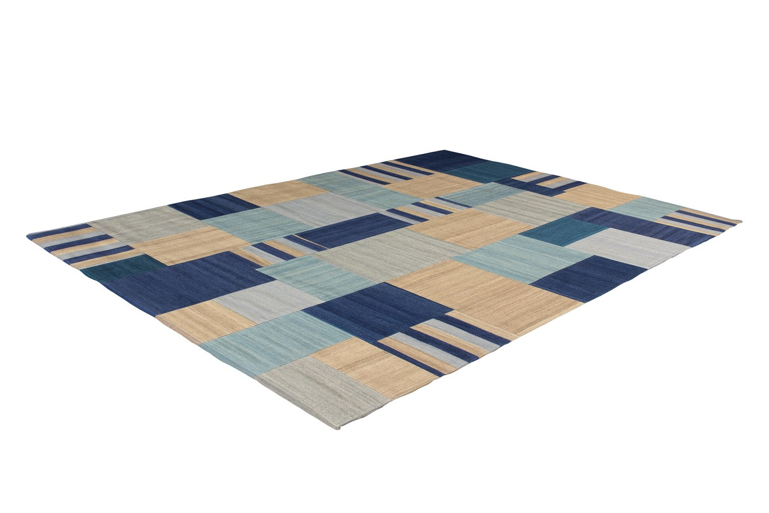 kayoom-radical-310-naturteppich-im-patchwork-design-handgefertigt-aus-wolle-baum image 2
