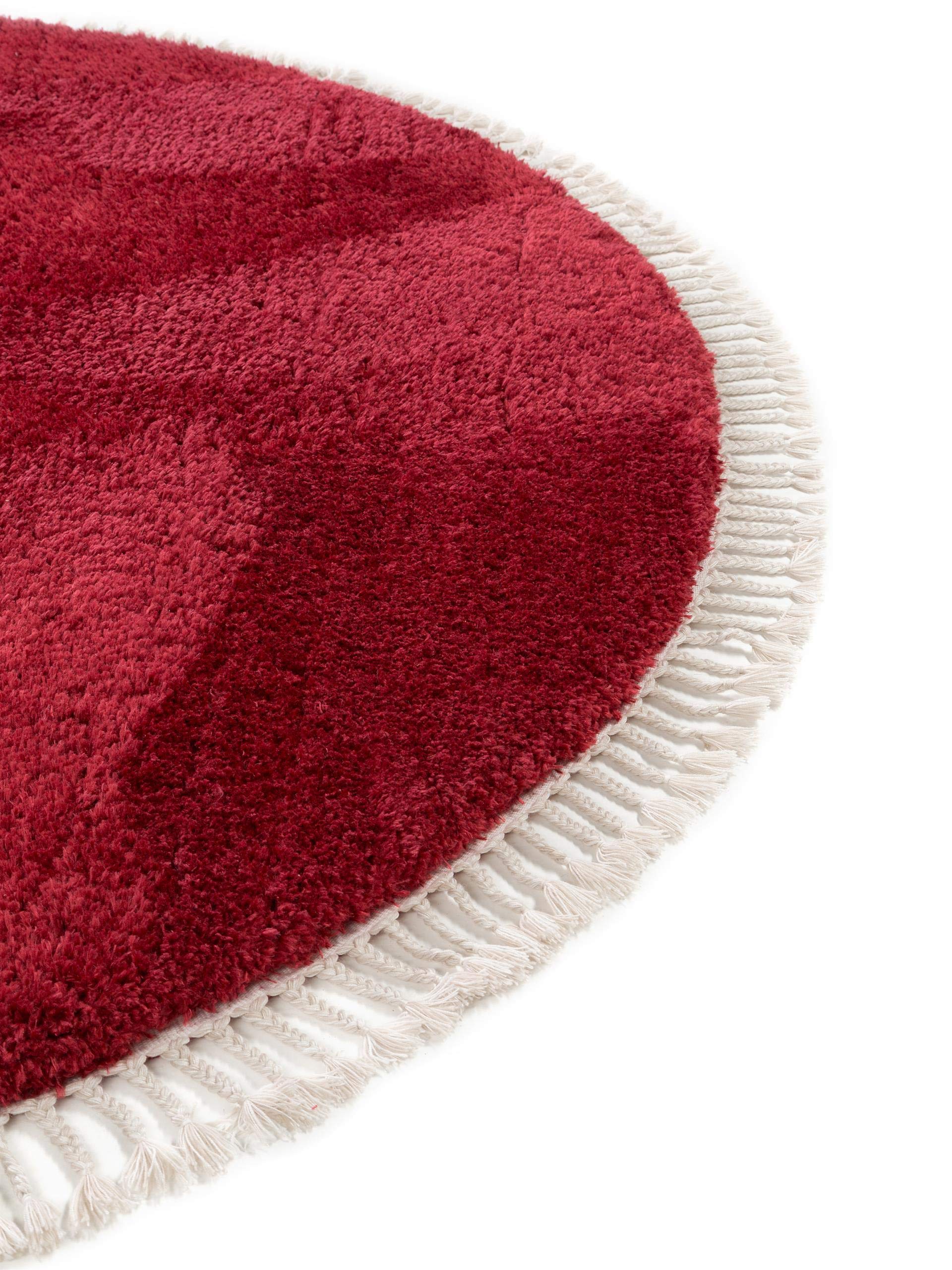 benuta-shaggy-teppich-rot-120-cm-rund-hochflor-polyester-f-r-wohnzimmer-schlafzi image 5