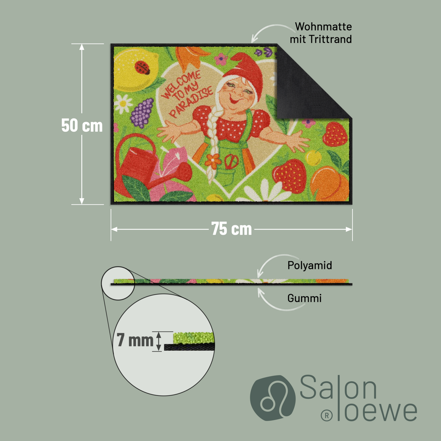 salonloewe-astrid-eingangsmatte-50-x-75-cm-gartenzwerg-design-mit-welcome-to-my- image 4