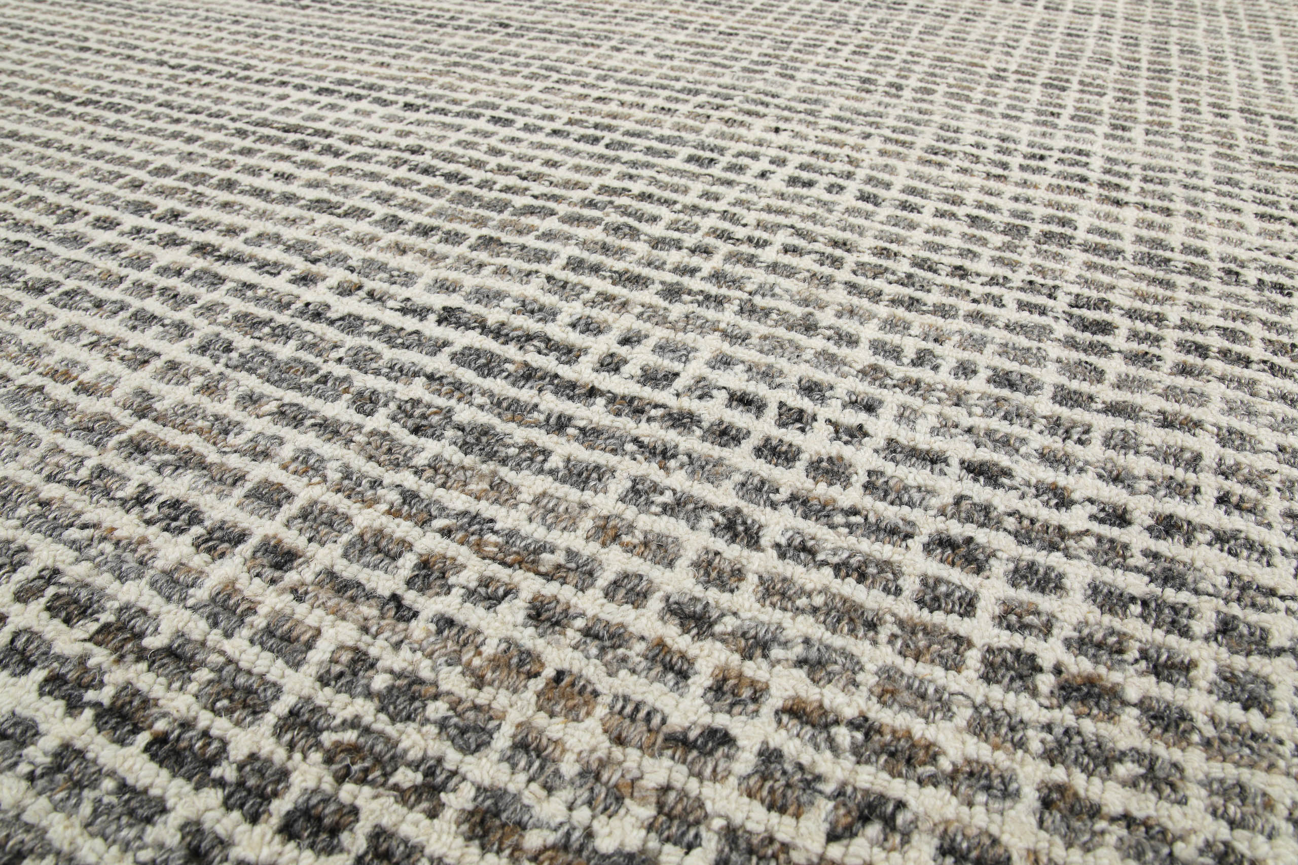 weconhome-hamptons-fourteen-kurzflor-teppich-rund-grau-braun-meliert image 5