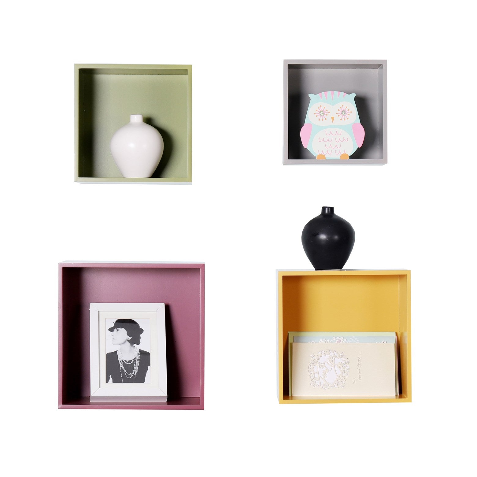 kayoom-wandregal-quadro-210-4er-set-quadratische-wandboxen-in-modernen-farben image 3