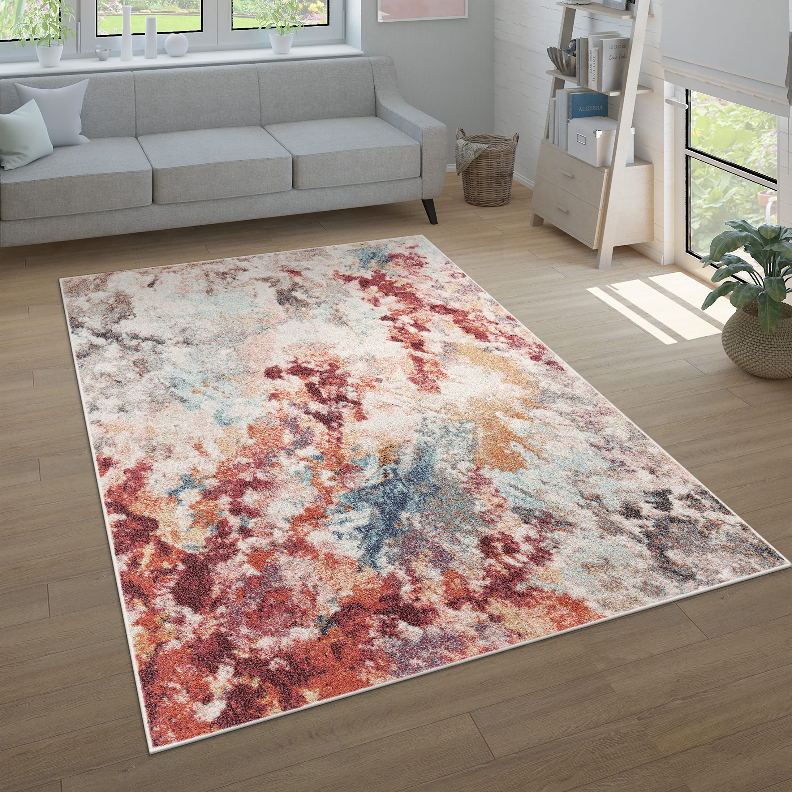 paco-home-passion-teppich-kurzflor-120x160-cm-bunt-3-vintage-abstrakt image 1