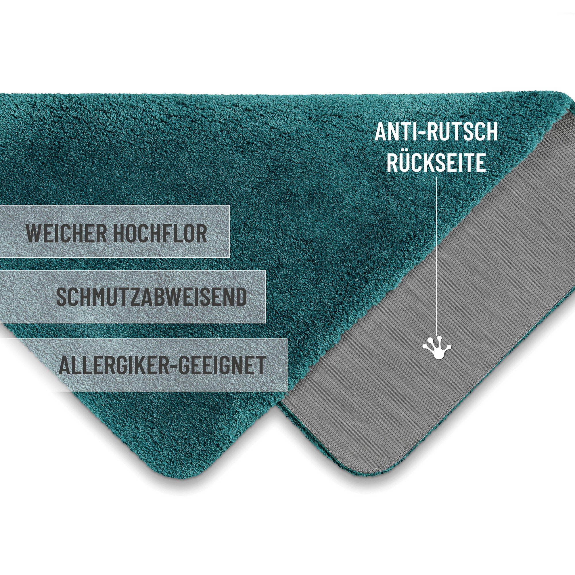 homie-living-porto-azzurro-badteppich-hochflor-petrol-gr-n-eckig-rund image 3