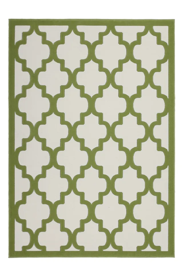 kayoom-manolya-3097-kurzflorteppich-mit-konturenschnitt-und-geometrischem-trendd image 1
