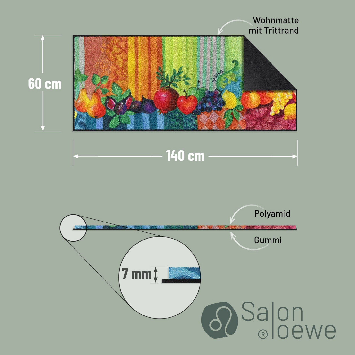 salonloewe-frutta-e-righe-l-ufer-60-x-140-cm-polyamid-rutschfest-waschbar image 3