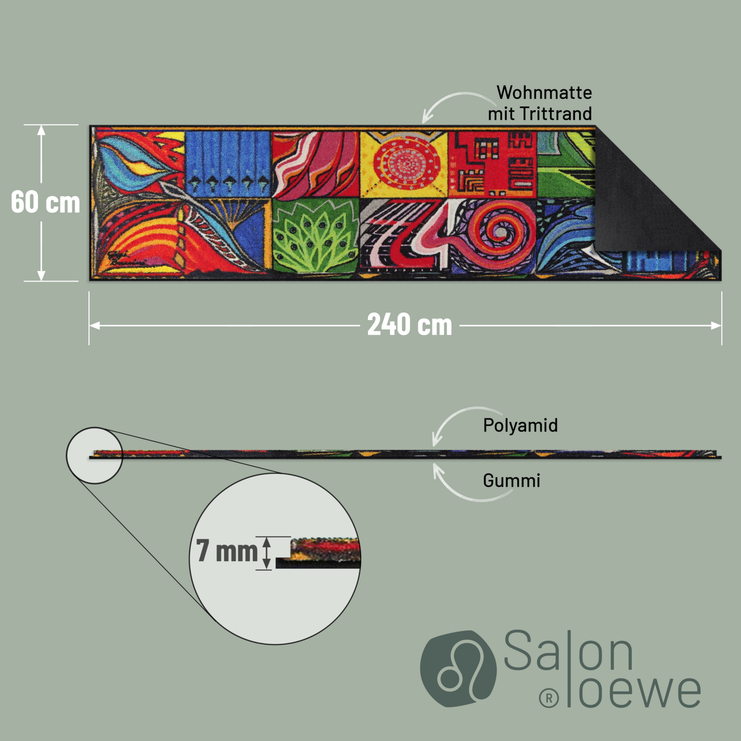salonloewe-gemelli-teppich-60-x-240-cm-moderner-l-ufer-aus-polyamid-mit-rutschfe image 3