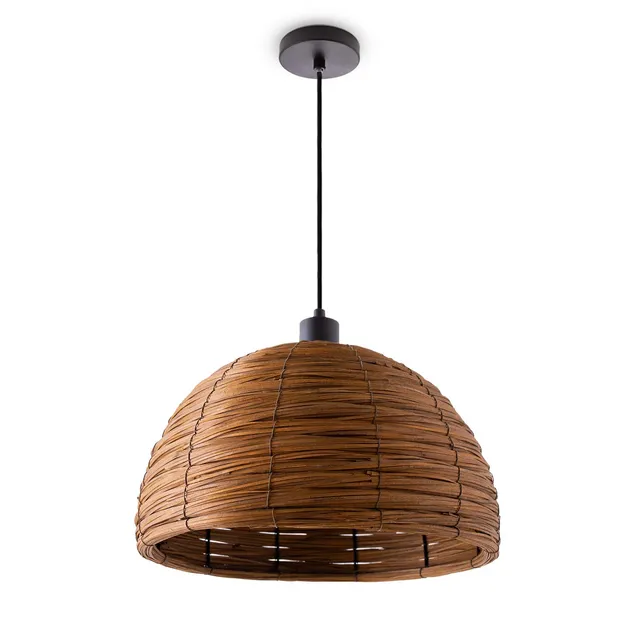 paco-home-pendelleuchte-korb-optik-e27-36-cm-braun-schwarz image 1