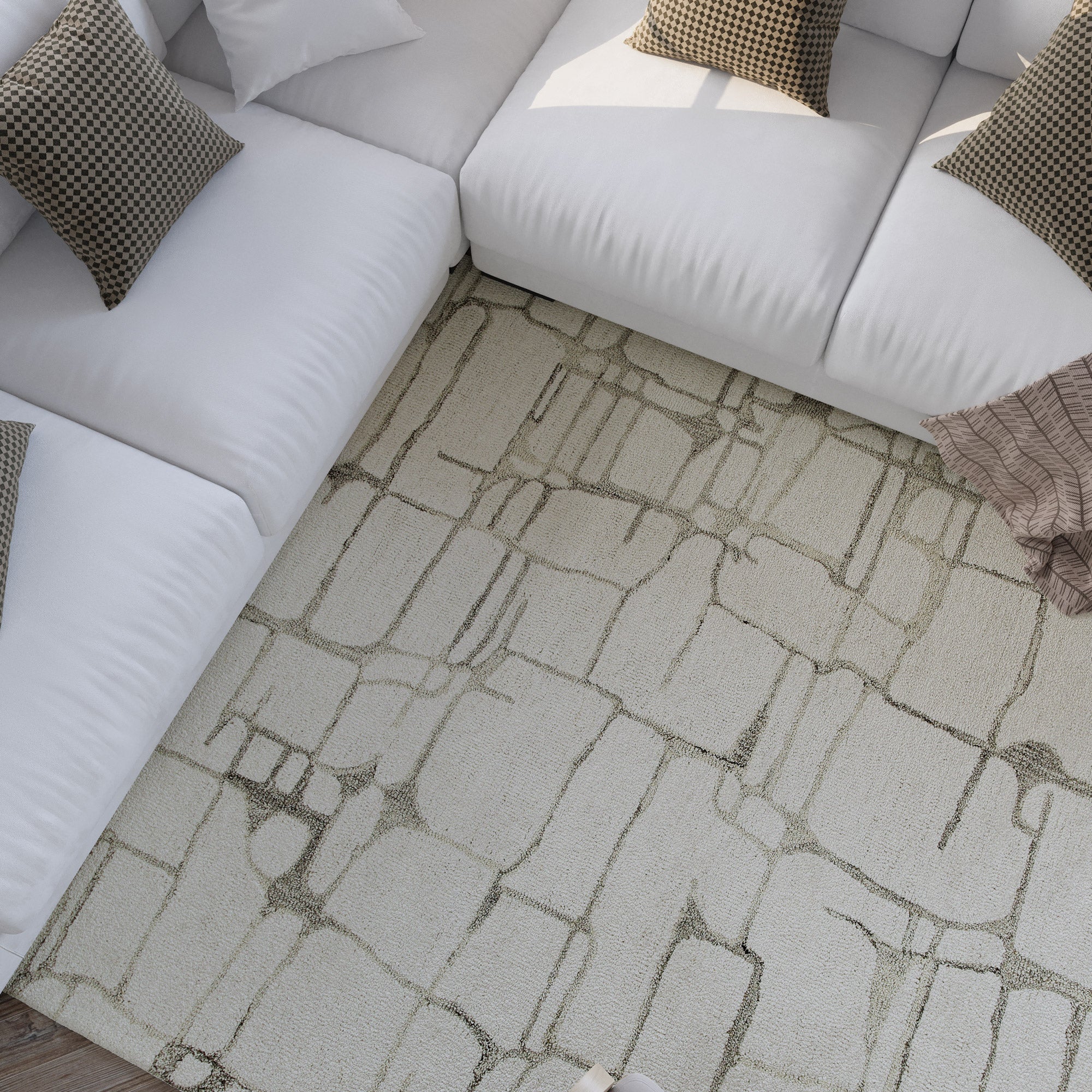weconhome-hamptons-twelve-kurzflor-teppich-creme-wei-handgetuftet-schurwolle image 5