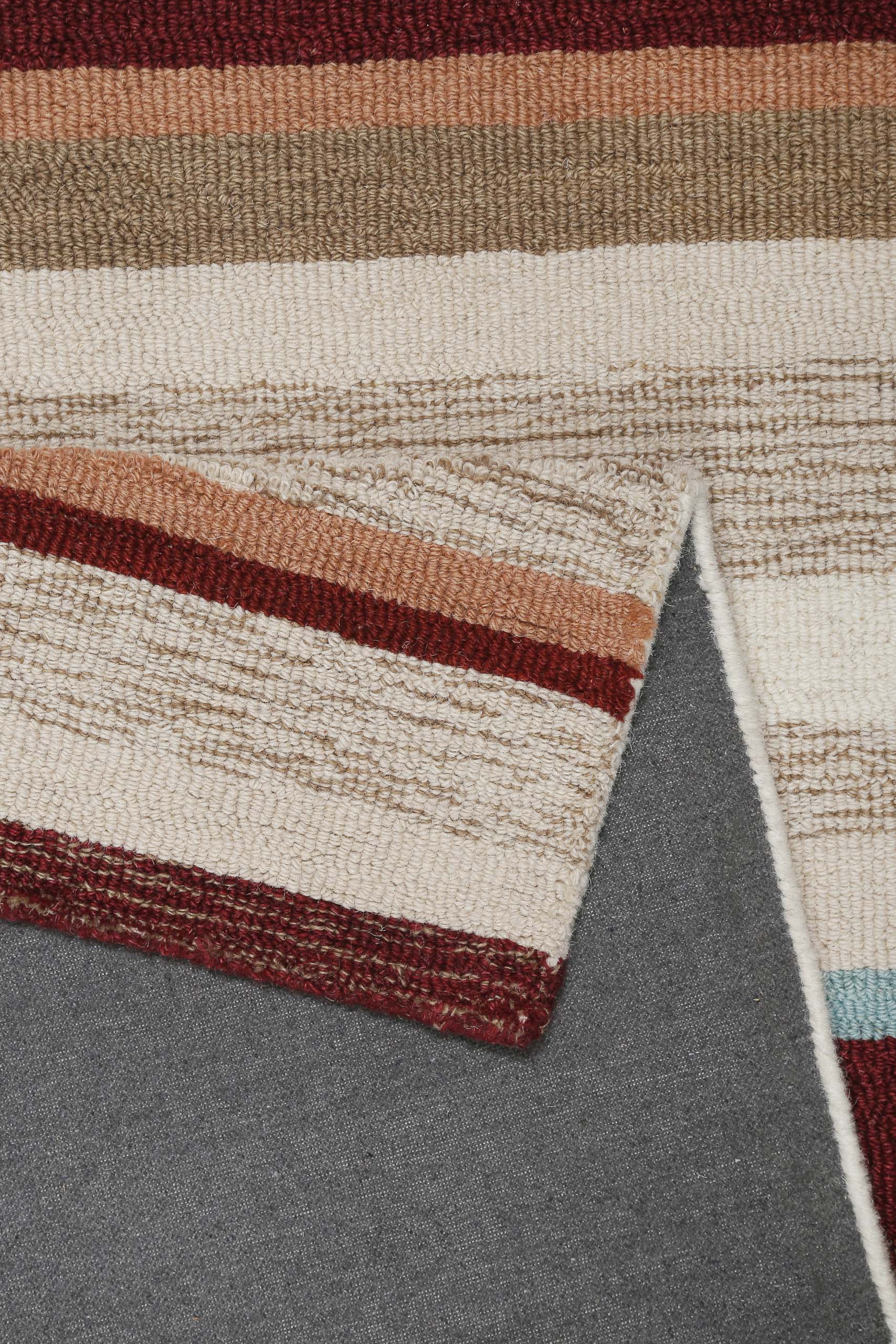 weconhome-sally-kurzflorteppich-beige-multi-streifen-aus-schurwolle image 4