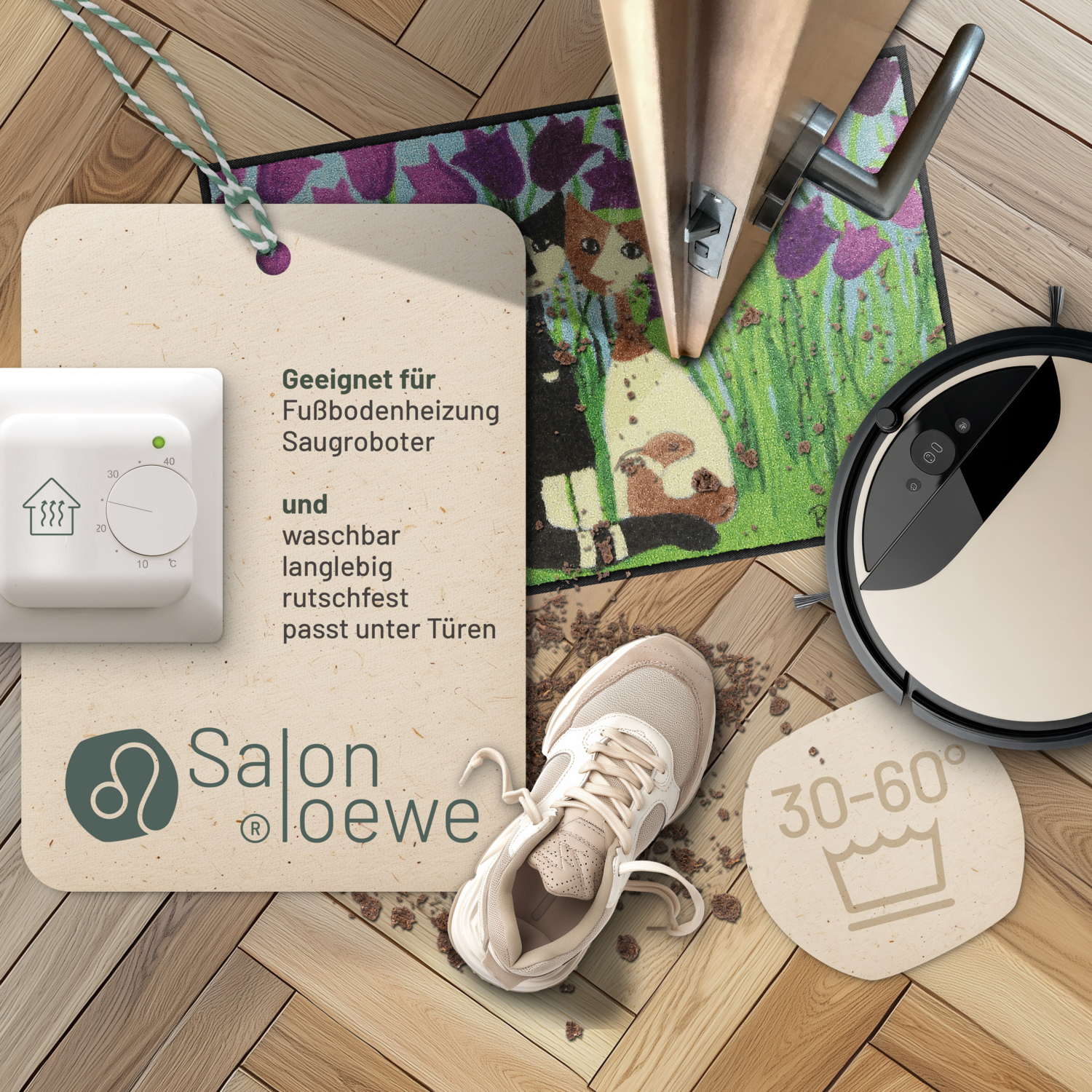 salonloewe-cielo-di-tulipani-eingangsmatte-50-x-75-cm-katzen-tulpen-design image 2