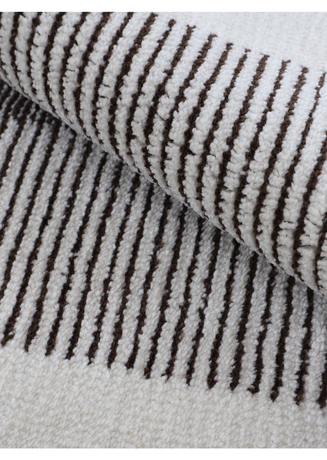 carpetfine-teppich-holly-weicher-kurzflorteppich-creme-braun-80x150-cm-rechtecki image 8