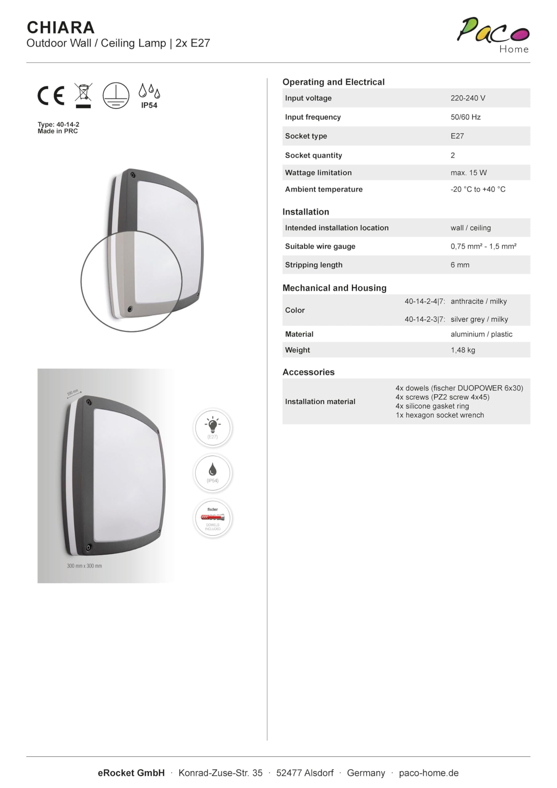 paco-home-volta-wandlampe-ip54-silber-grau-typ-2-2x-e27 image 6