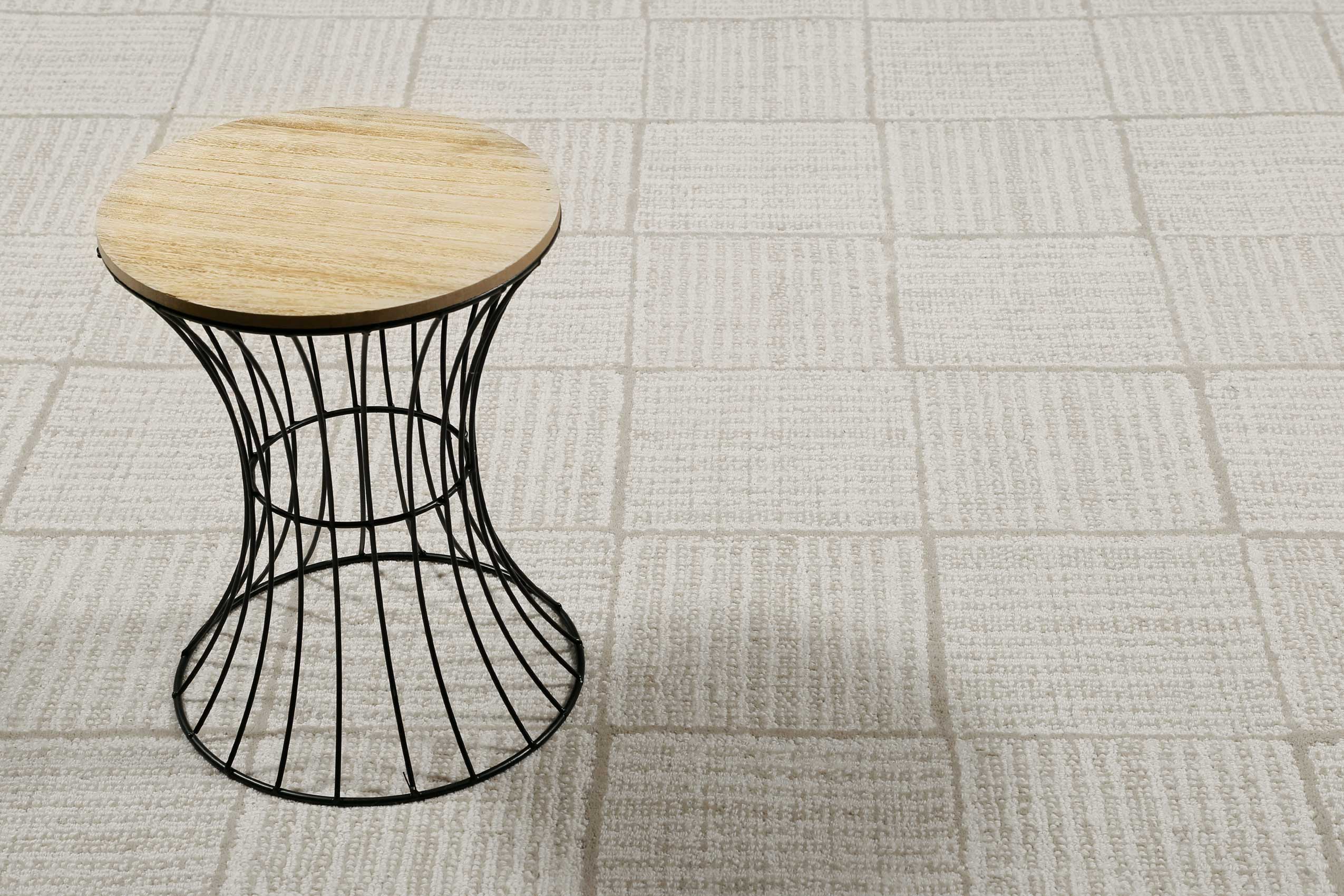 weconhome-lasse-teppich-creme-beige-naturfaser-karo-handgetuftet image 7