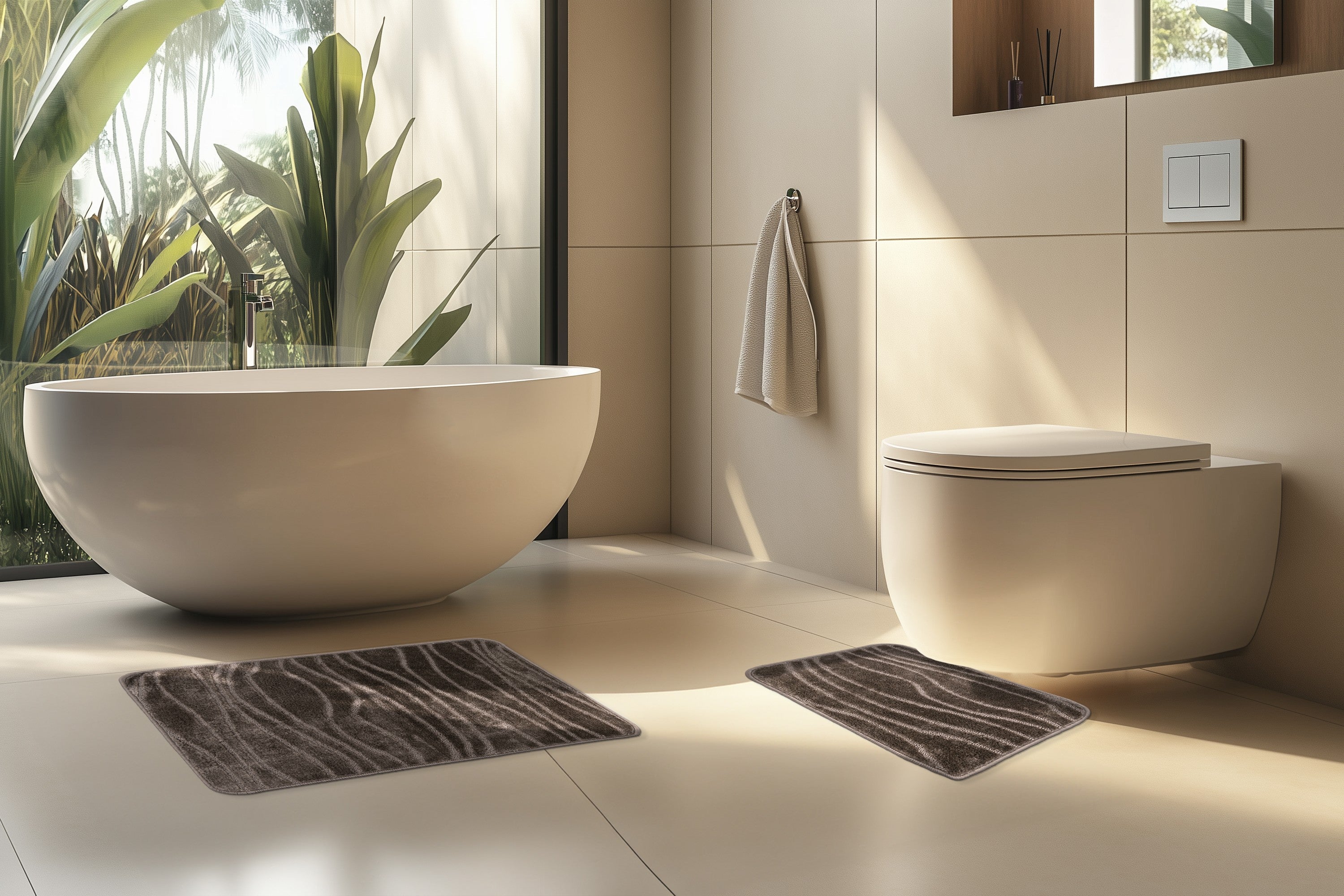 kayoom-badematte-zen-bath-125-2er-set-polypropylen-9-mm-flor-rutschfest-4-farben image 3