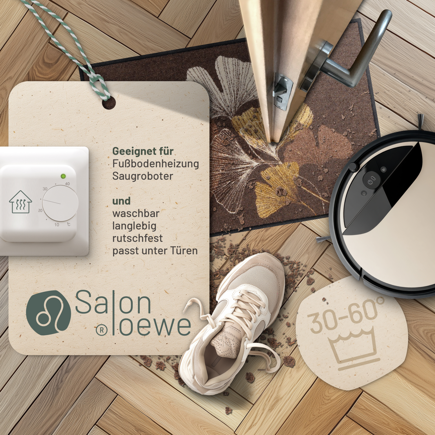 salonloewe-ginko-welcome-mocca-eingangsmatte-50-x-75-cm image 3
