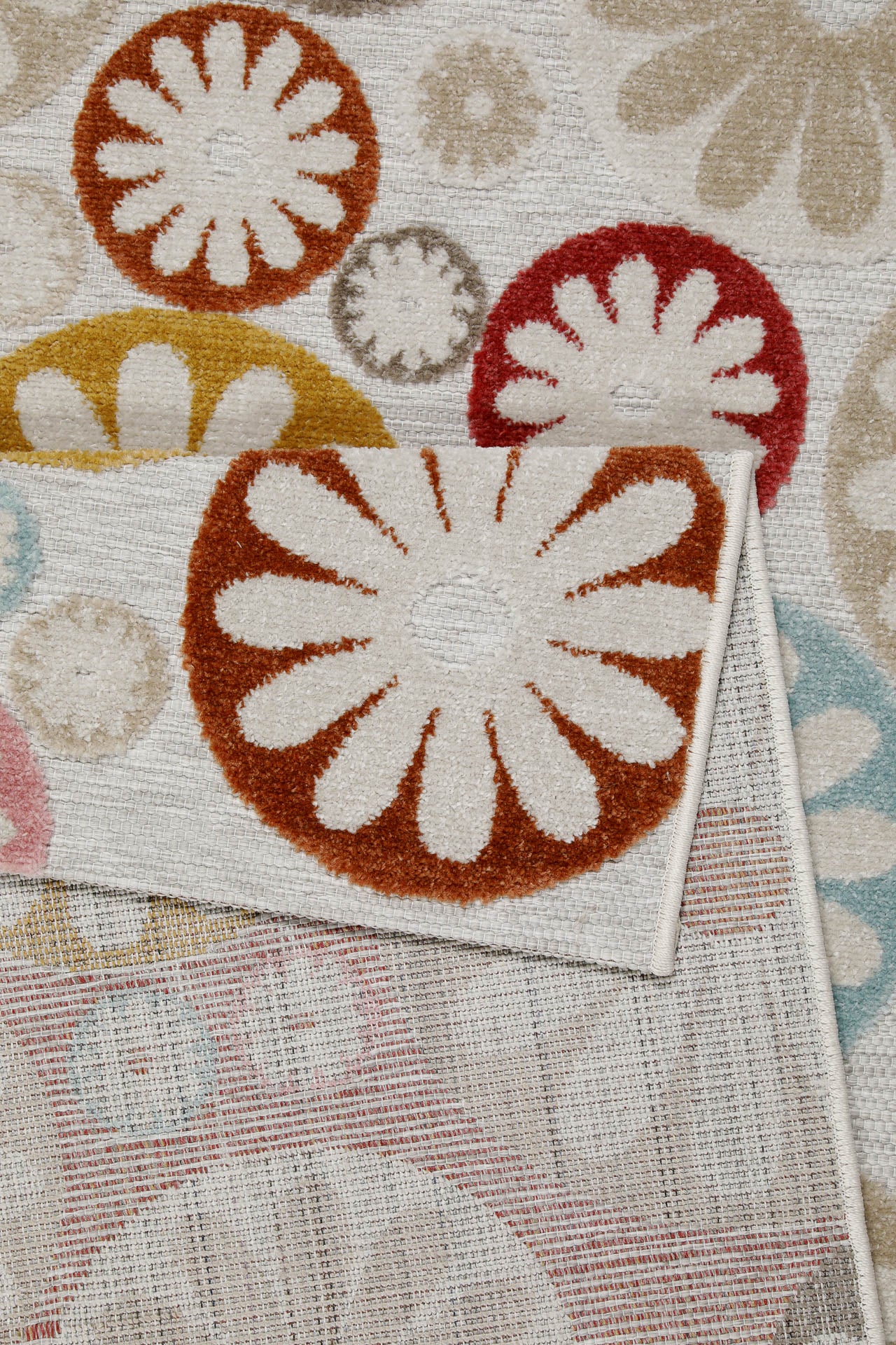 weconhome-flowerdrops-in-und-outdoorteppich-beige-bunt image 4