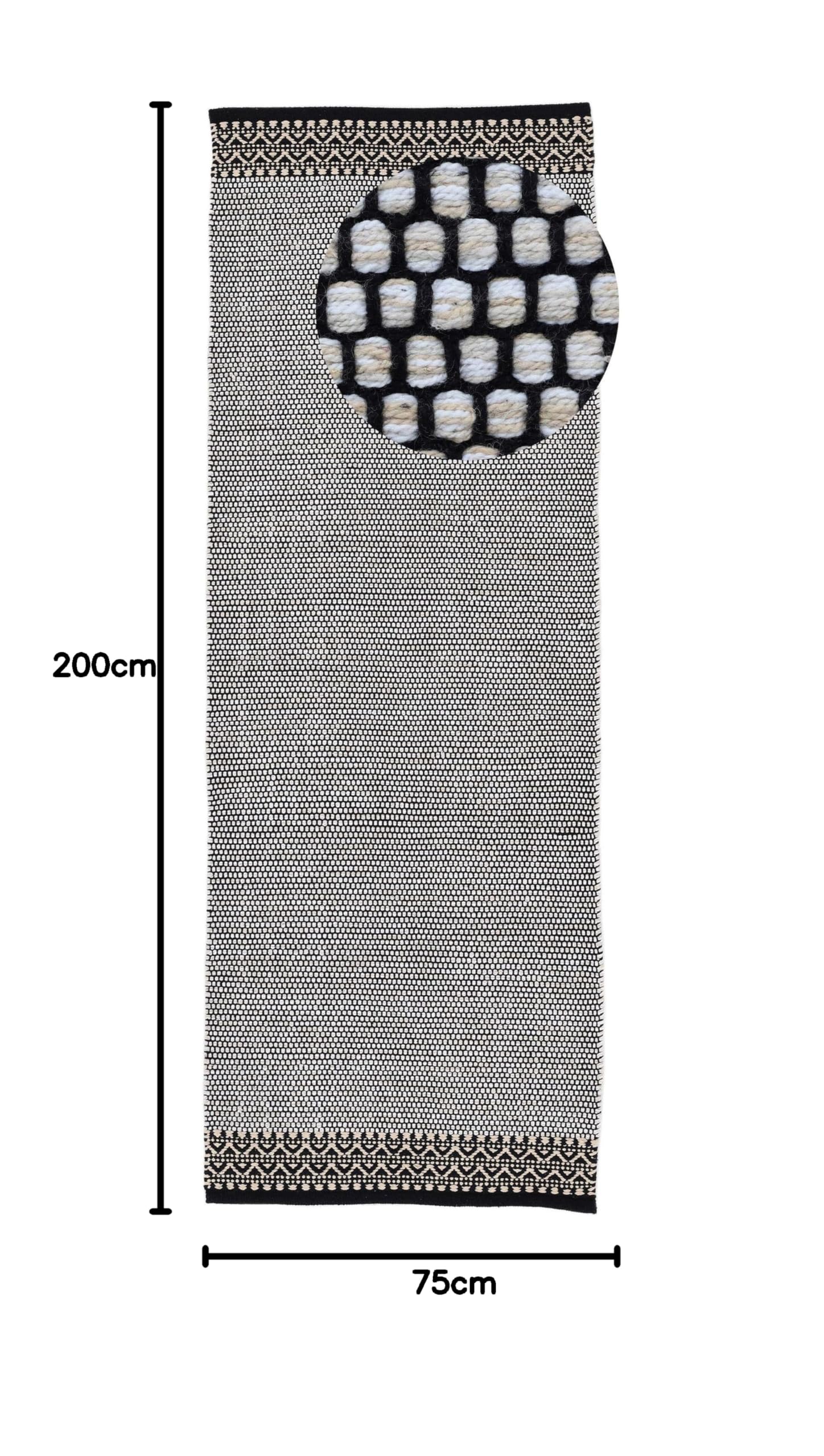 carpetfine-baumwollteppich-kelim-mia-l-ufer-beige-75x200-cm image 2