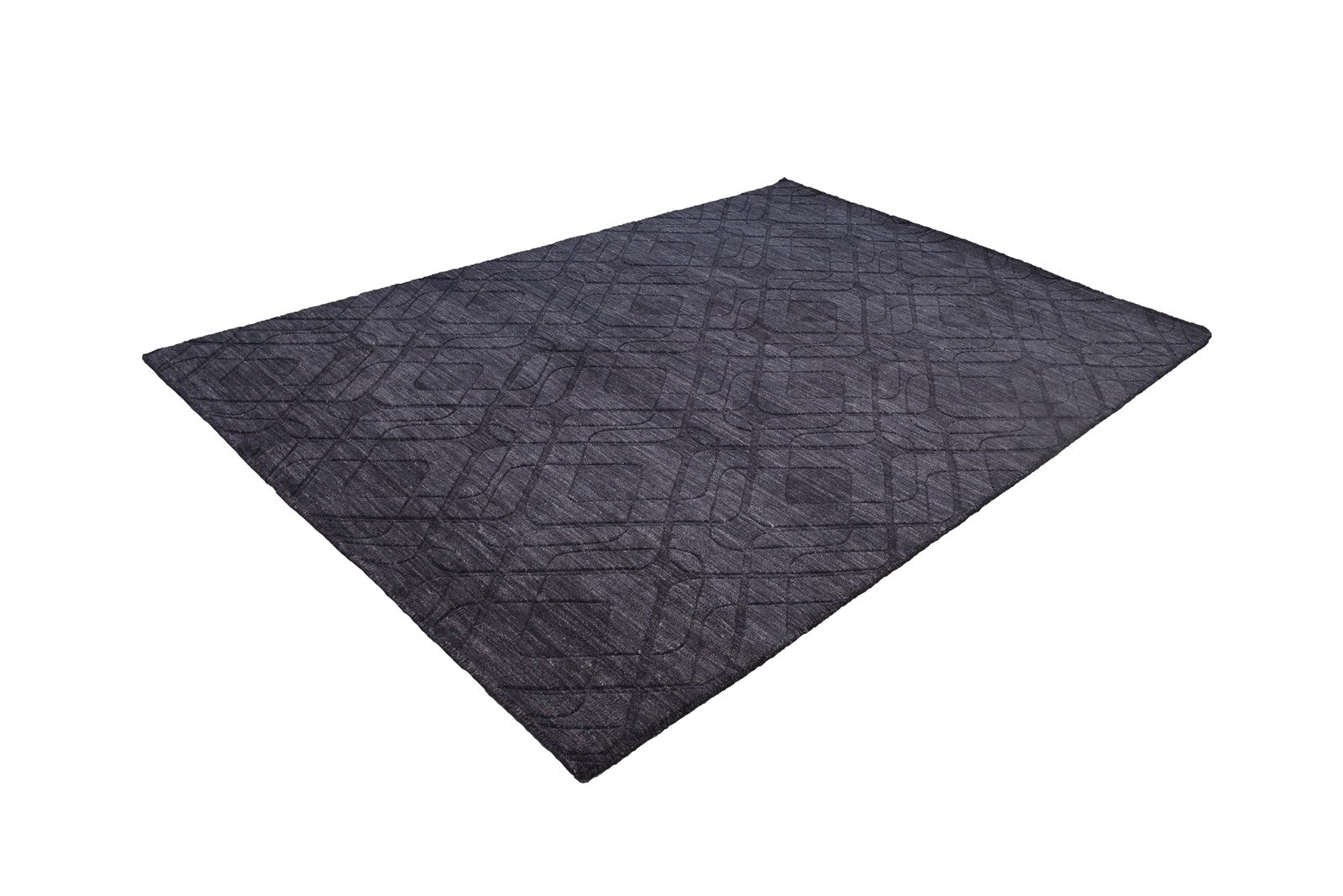 kayoom-ganges-610-wollteppich-handgekn-pft-schwarz-graues-design-dichter-flor image 2