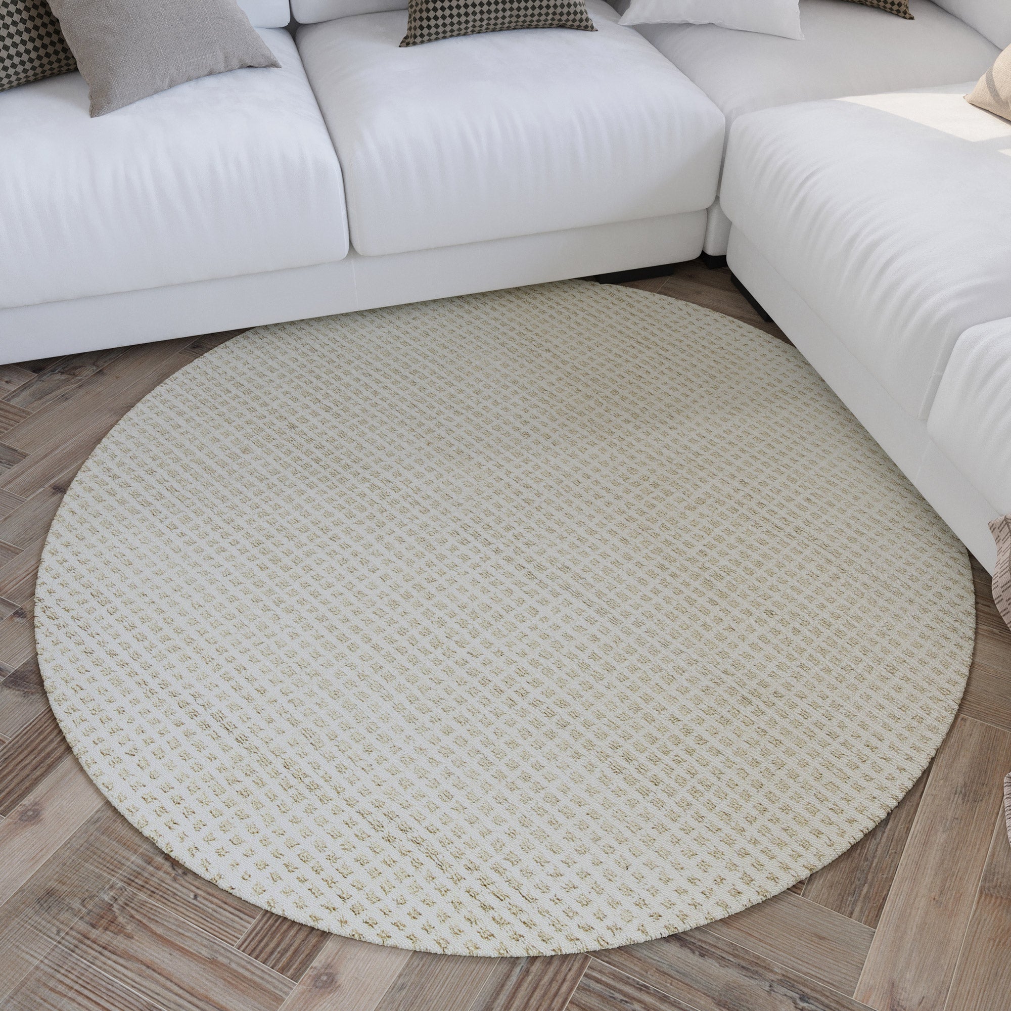 weconhome-hamptons-thirty-kurzflor-teppich-rund-creme-wei image 2