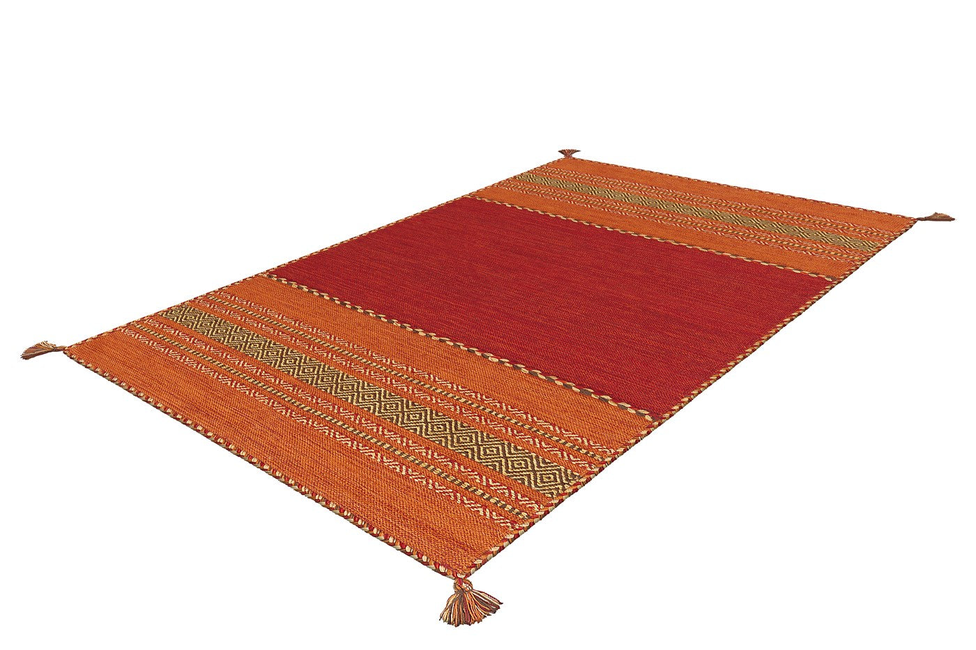 kayoom-navarro-2920-baumwollteppich-flachflor-mit-streifenmuster-und-quasten image 4