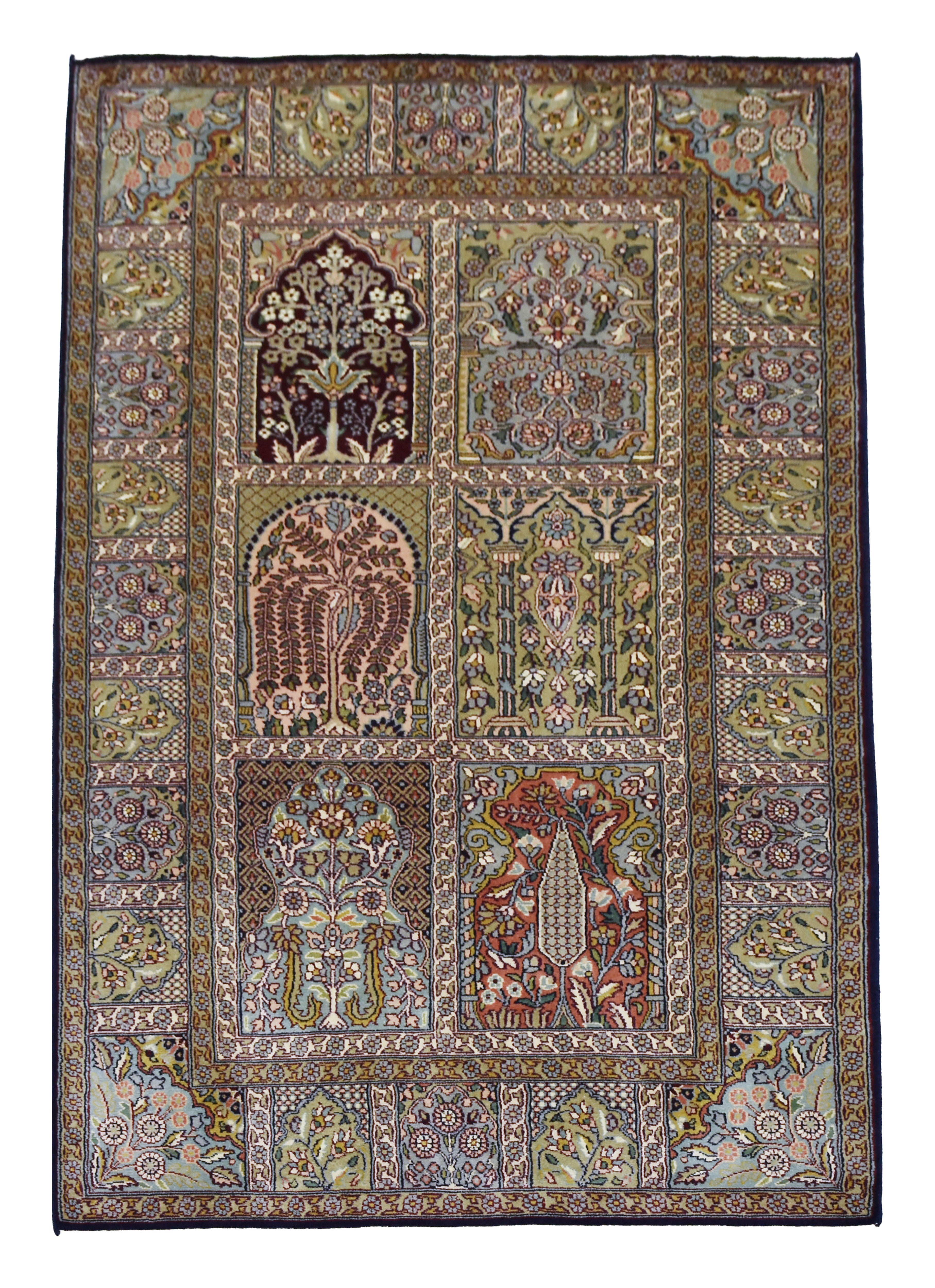kayoom-hamadan-8450-multi-hochflor-teppich-95x158-cm-handgewebt-orient-design image 1