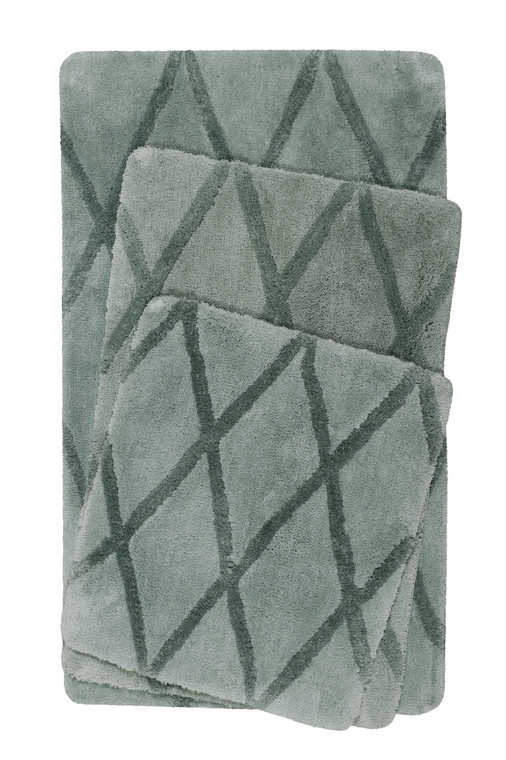 weconhome-homie-living-san-bosa-badteppich-gr-n-rauten-hochflor image 2