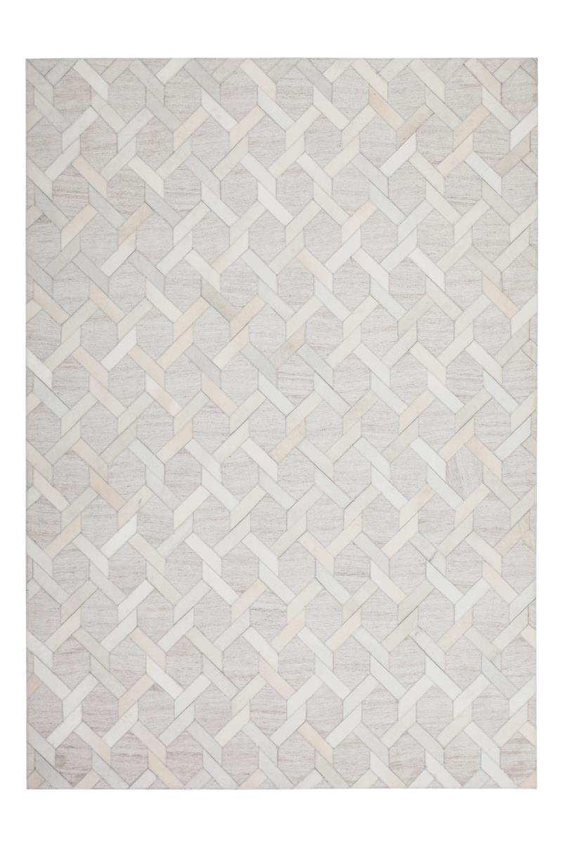kayoom-chimera-125-designteppich-leder-mix-elfenbein-pflegeleicht image 7