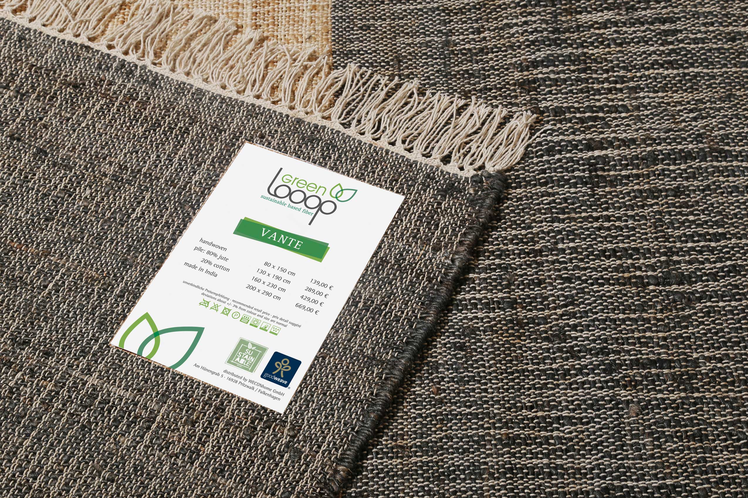 green-looop-vante-handwebteppich-braun-grau-naturfaser-streifen image 6