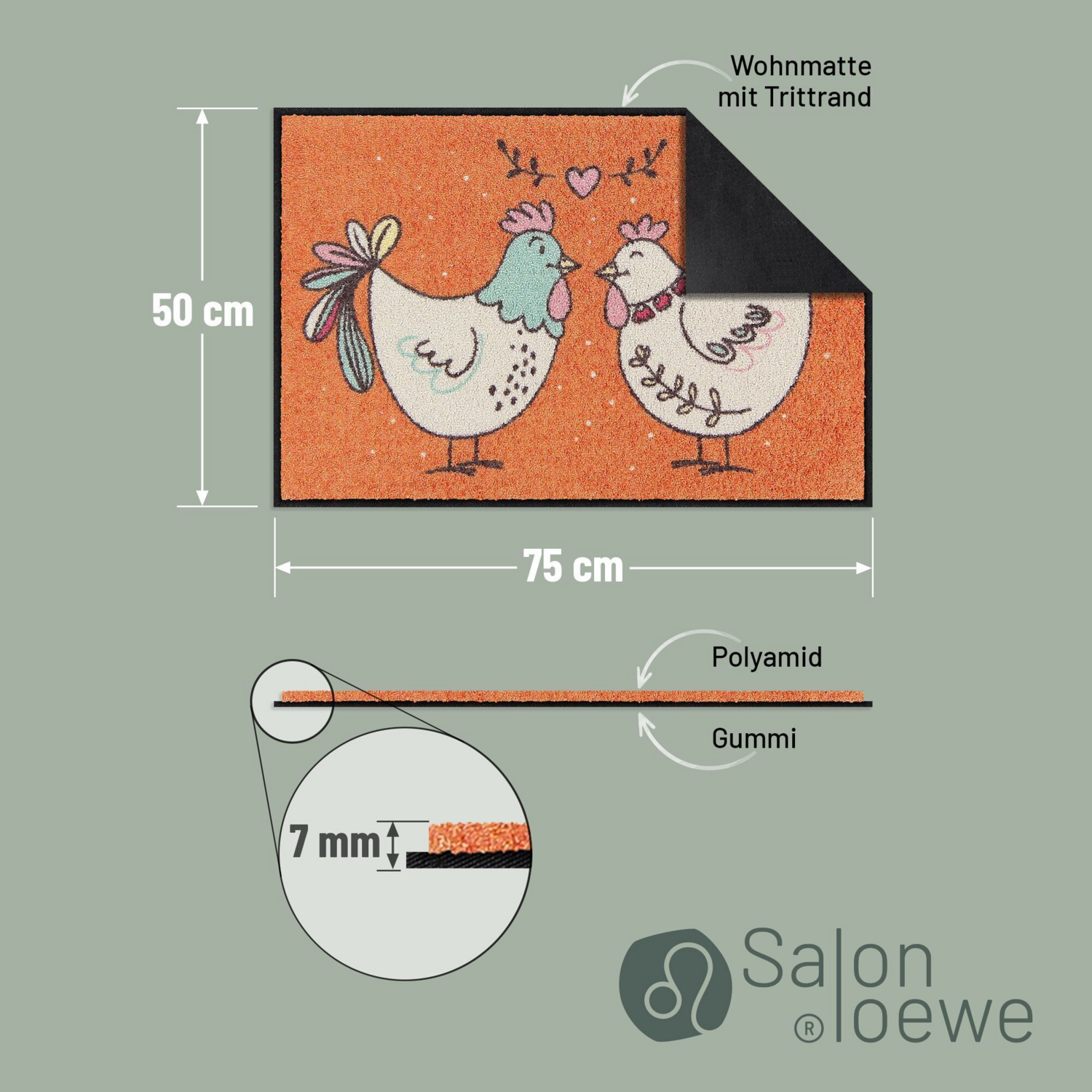 salonloewe-charming-chicken-eingangsmatte-50-x-75-cm image 3