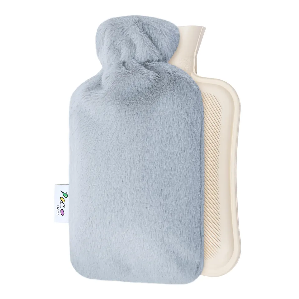 paco-home-w-rmflasche-mit-bezug-fleece-2-l-beige-bettflasche-strickbezug-f-r-kin image 1