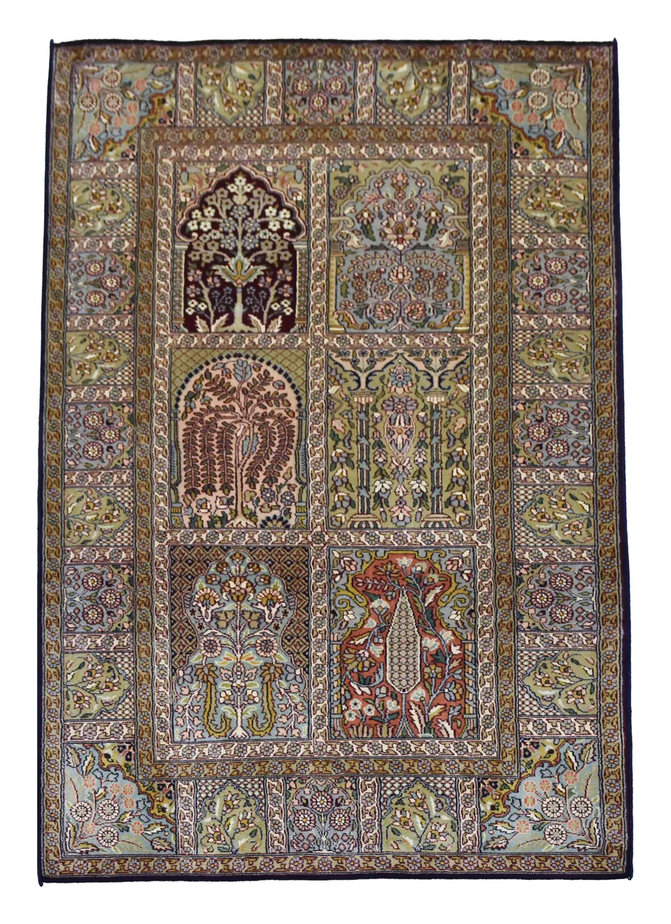 kayoom-hamadan-8450-multi-hochflor-teppich-95x158-cm-handgewebt-orient-design image 1