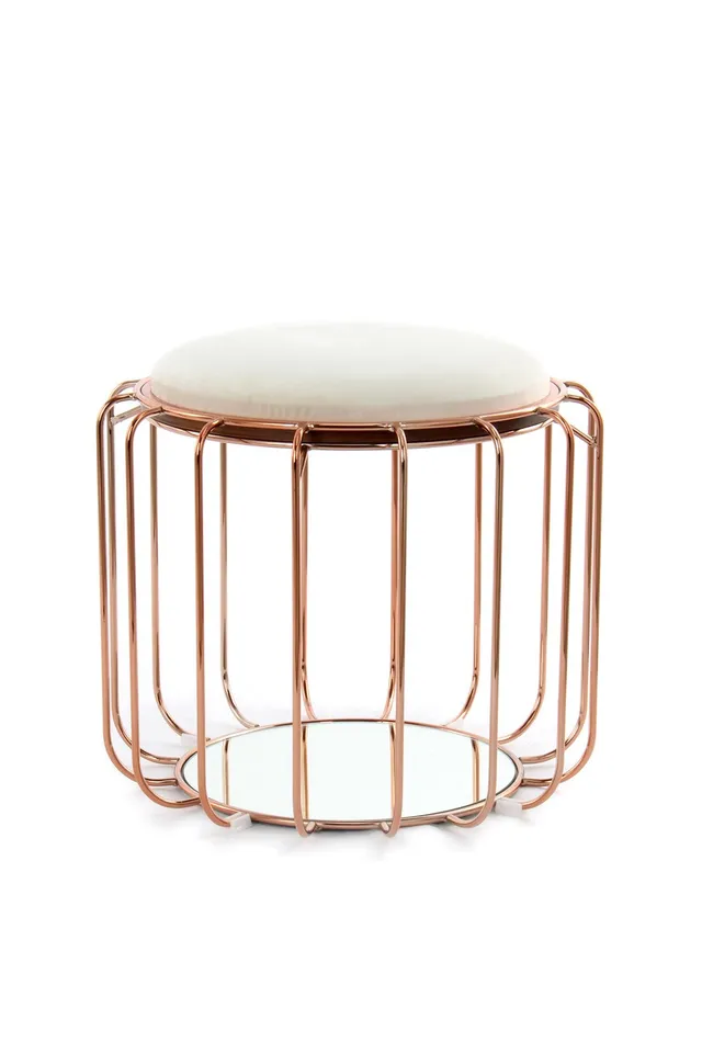 kayoom-beistelltisch-pouf-comfortable-110-2-in-1-metallgestell-spiegelglas image 1