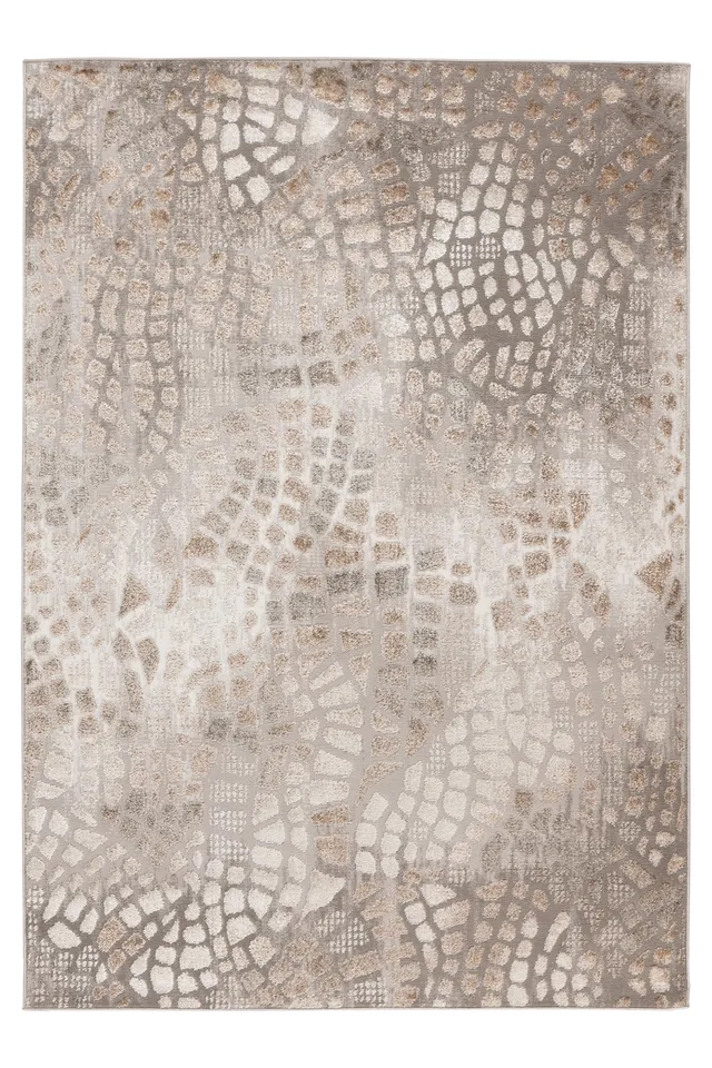 kayoom-plasma-125-kurzflorteppich-11-mm-florh-he-1350-g-m-polyester-silber-beige image 1